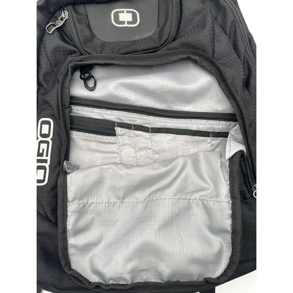 Ogio Excelsior Backpack Gray Black Geometric Pattern Travel Laptop School Work